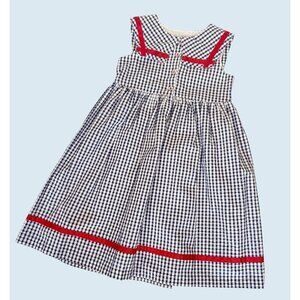 PASTOURELLE By Pippa & Julie Girls Checkered Sailor Dress Sz 6